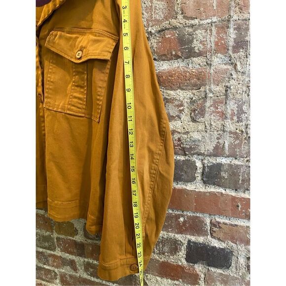 SANCTUARY by Anthropologie Orange Button-Down Soft Mid-Weight Long Sleeve Shirt - Picture 2 of 8